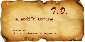 Talabér Dorina névjegykártya